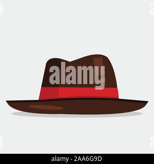 fedora hat vector illustration on white background Stock Vector