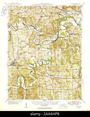 St Clair Mo Map St Clair, Missouri, Map 1950, 1:62500, United States Of America By Timeless  Maps, Data U.s. Geological Survey Stock Photo - Alamy