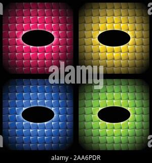 Set of quilt frames Stock Vector