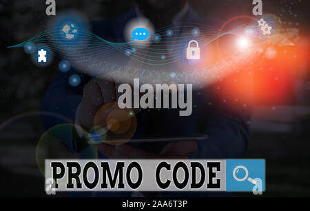 Handwriting text writing Promo Code. Conceptual photo digital numbers ...