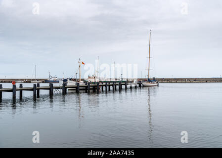 Sassnitz, Germany - August 1, 2019: Scenic view of the harbour. Sassnitz is a small town located in Rugen Island Stock Photo