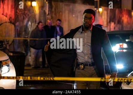 RELEASE DATE: November 22, 2019 TITLE: 21 Bridges STUDIO: STX Entertainment DIRECTOR: Brian Kirk PLOT: An embattled NYPD detective is thrust into a citywide manhunt for a pair of cop killers after uncovering a massive and unexpected conspiracy. STARRING: CHADWICK BOSEMAN as Andre Davis. (Credit Image: © STX Entertainment/Entertainment Pictures) Stock Photo
