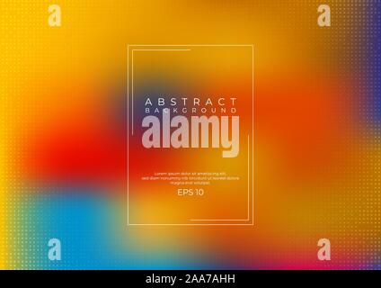 Abstract colorful modern halftone frame with space for your text. vector illustration Stock Vector