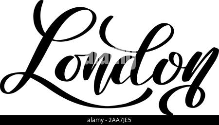 Welcome to London greeting card. London hand written calligraphy ...