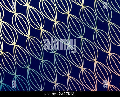 Vector seamless pattern. Modern stylish texture. Repeating geometric tiles with abstract grid of ovals. Stock Photo