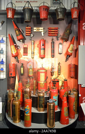 The Police and Fire Heritage Collection, Solent Sky Museum, Southampton, Hampshire, UK Stock Photo