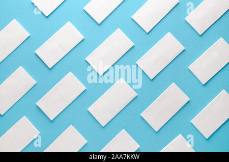 paper tissue abstract pattern on blue background Stock Photo