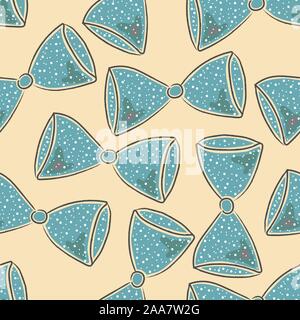 Sweet seamless pattern with graduation bows. Vector Illustration Stock Vector