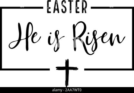 He is risen. Celebration day. Happy Easter day. - vector Stock Vector