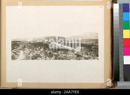 A collection of separate photographs accompanied by a typewritten, classified list of titles. Acc. Hdq. 1118; Camps. Ashokan reservoir. ... Contract 3. November, 1913. Stock Photo