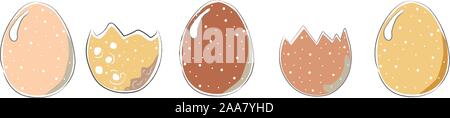 Cute Scandinavian Egg Terracotta Pattern in modern colours. Modern abstract art for prints. Stock Vector