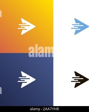 Arrow fast design logo. Arrows icon isolated. Vector illustration Stock Vector