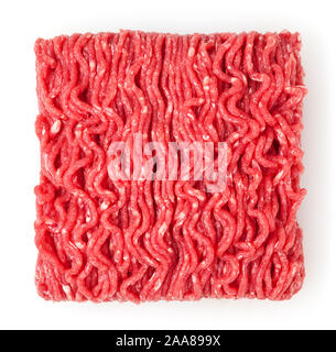 Fresh raw beef minced meat isolated on white background Stock Photo