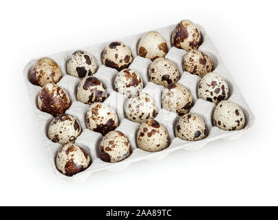 Quail eggs isolated on white background with clipping path Stock Photo