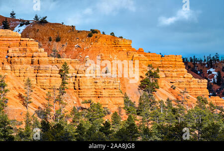 Rock formations at Red Canyon in Utah, the USA Stock Photo