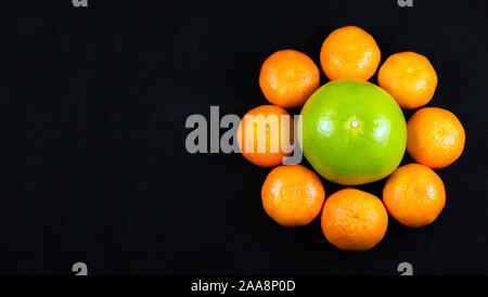 Flower of tangerines and sweetie Stock Photo