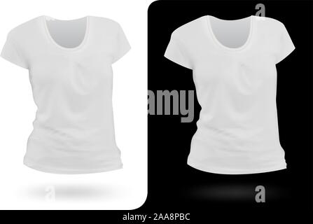 Women T-shirt template Stock Vector