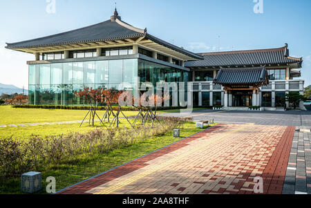 Gyeongju Korea , 29 September 2019 : Hwangnyongsa Temple History and Culture Center building exterior view in Gyeongju South Korea Stock Photo