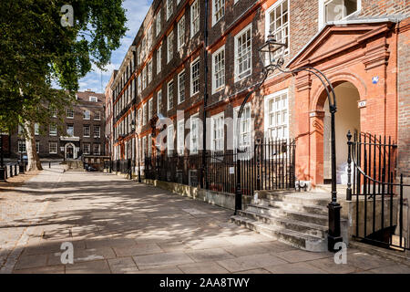 Temple, London. A view along Kings Bench Walk within London's historic legal district. Stock Photo