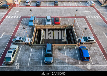 Bristol, England, UK - March 27, 2007: Cars are parked in Bristol's Trenchard Street multistorey car park. Stock Photo