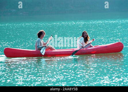 couple, canoe Stock Photo