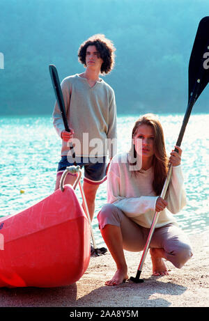 couple, canoe Stock Photo