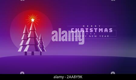 Decorative Christmas and new year greeting card design. Elements are located on separate layers in the vector file. Stock Vector