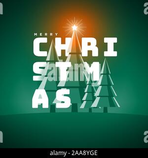 Decorative Christmas and new year greeting card design. Elements are located on separate layers in the vector file. Stock Vector