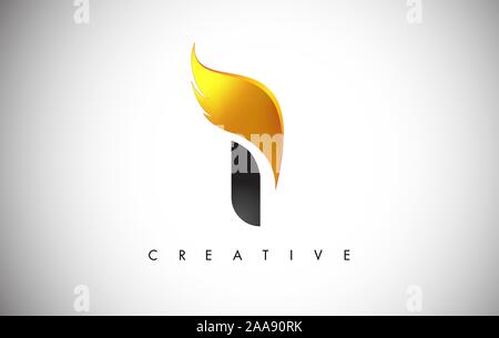 gold golden Q wing wings alphabet letter logo icon with classy design ...