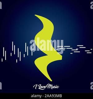 Crotchet rest icon over a colored background - Vector Stock Vector