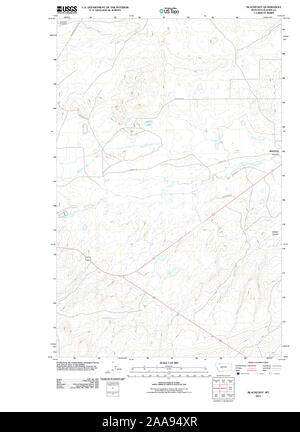 USGS TOPO Map Montana MT Blackfoot 20110715 TM Restoration Stock Photo