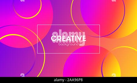 Creative vector colorful background. Abstract gradient circles. Trendy wallpaper Stock Vector