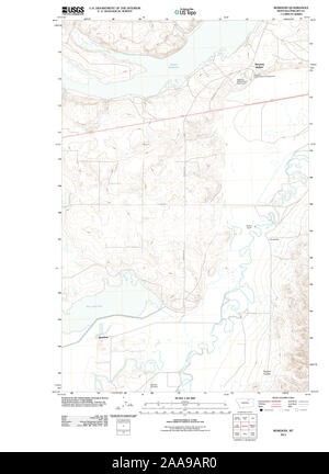 USGS TOPO Map Montana MT Bowdoin 20110707 TM Restoration Stock Photo