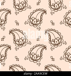 Ethnic mehendi mendi paisley seamless background pattern Stock Photo