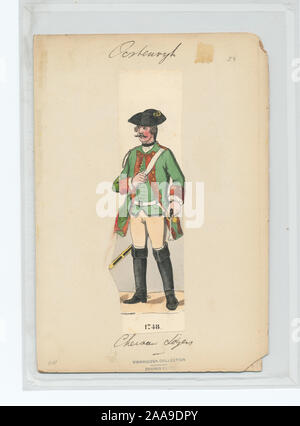 Ownership : Draper Fund Cheva[u]-leger (lighthorseman) 1748 (L'Allemand); Chevau Leger 1748 Stock Photo