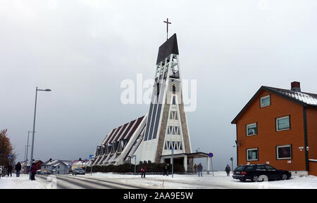 Parish church in Hammerfest, Finnmark, Norway Stock Photo