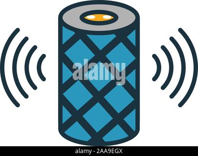 Smart Speakers icon. Simple element from smart home icons collection. Creative Smart Speakers icon ui, ux, apps, software and infographics Stock Vector