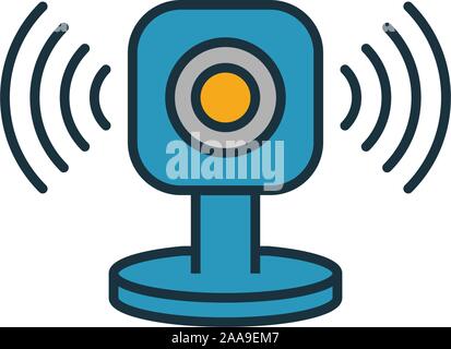 Smart Video Control icon. Simple element from smart home icons collection. Creative Smart Video Control icon ui, ux, apps, software and infographics Stock Vector