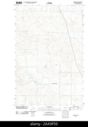 USGS TOPO Map Montana MT Brorson 20110630 TM Restoration Stock Photo