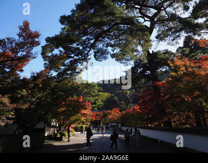 Fall foliage and colors in Eikan-do Zenrin-ji temple and garden in Kyoto, Japan. Stock Photo