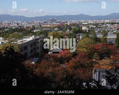 Fall foliage and colors in Eikan-do Zenrin-ji temple and garden in Kyoto, Japan. Stock Photo