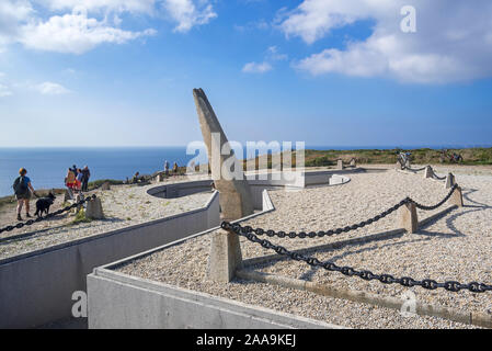 Mémorial de l'Aéronautique Navale, dedicated to aviators lost in the Atlantic ocean, Cap de la Chèvre, Crozon peninsula,  Finistère, Brittany, France Stock Photo