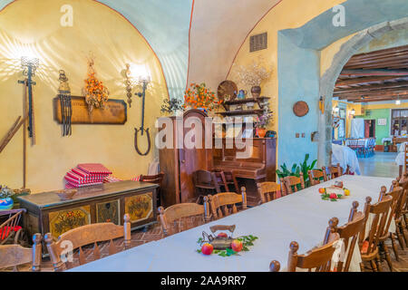 Interior of the Gingerbread Museum and Restaurant in Radovljica, Slovenia, Europe. Stock Photo