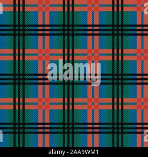 Rectangular seamless vector pattern as a tartan plaid in various colors Stock Vector