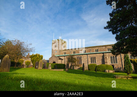 St Andrew's Church in the village of  Dent, Dentdale, Yorkshire Dales National Park, North Yorkshire, England, UK Stock Photo