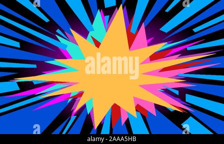 blue pop art background Stock Vector