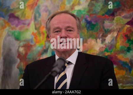 Bonn, Deutschland. 19th Nov, 2019. Dirk NIEBEL, former Federal Minister, politician, FDP holds the laudatory speech, Walter Scheel award ceremony, 5th Walter Scheel Prize on 19.11.2019 in the Villa Hammerschmidt in Bonn, | usage worldwide Credit: dpa/Alamy Live News Stock Photo