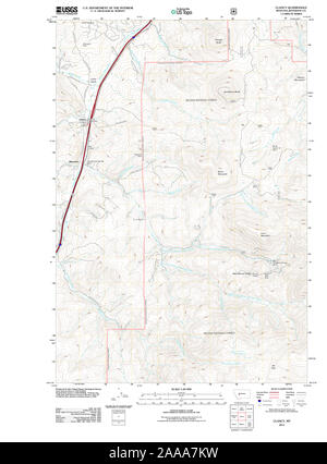 USGS TOPO Map Montana MT Clancy 20110603 TM Restoration Stock Photo