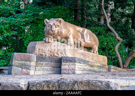 UNIVERSITY PARK, PA/USA - SEPTEMBER 28, 2019: The Nittany Lion Shrine on the campus of Penn State University. Stock Photo