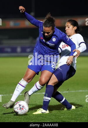 Tottenham Hotspur's Drew Spence (left) and Chelsea's Maika Hamano